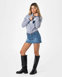 RUSTY Clued In Zip Through Knit - GREY MARBLE