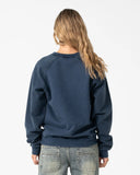 RUSTY Caliway DIY Crew Neck Fleece - WASHED BLUE