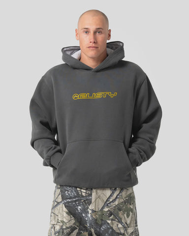 RUSTY Outliner Hooded Fleece - CARBON