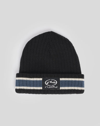 RUSTY Dead Bones Reversible Beanie - BLACK