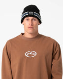 RUSTY Dead Bones Reversible Beanie - BLACK