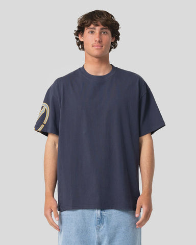 RUSTY Glaze-R Short Sleeve Tee - DARK BLUE