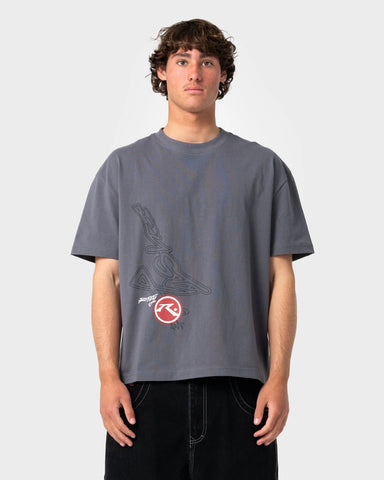 RUSTY Stitch Riot Short Sleeve Tee - STEEL