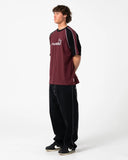 RUSTY Omac Short Sleeve Tee - BURGUNDY