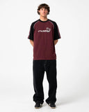 RUSTY Omac Short Sleeve Tee - BURGUNDY
