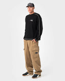 RUSTY Chuck No Worries Long Sleeve Tee - BLACK