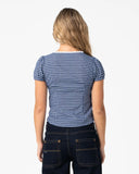 RUSTY Peggy Sue Button Down Blouse  - BLUE PLAID