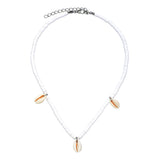 CLASSICS 77 White Heishi Choker With Petite Cowrie Shells
