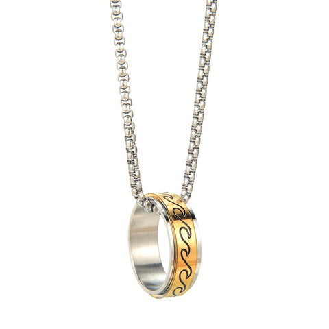 CLASSIC 77 - Gold Spinner Wave Ring Necklace