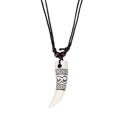 CLASSICS 77 - White Resin Aztec Tooth Choker