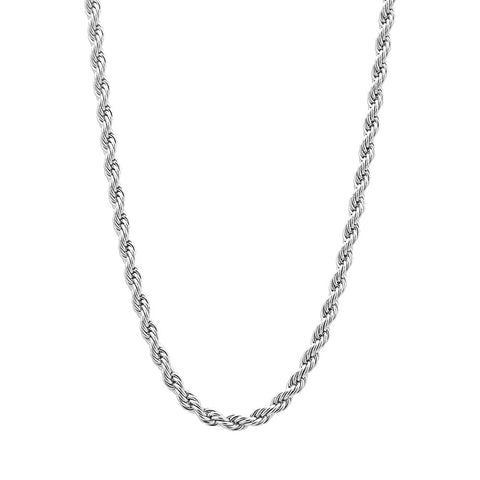 CLASSICS 77 Rhodium Twist Rope Choker
