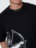 WORSHIP Cherub Box Fit Cropped Tee - BLACK
