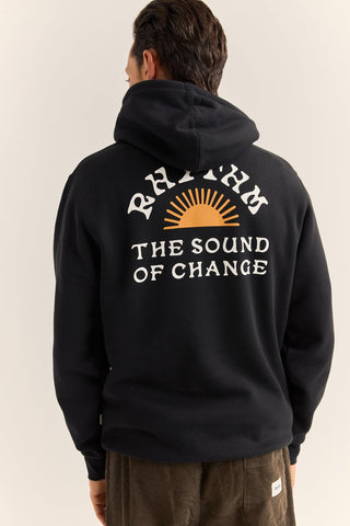 RHYTHM Awake Fleece Hood - BLACK