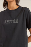 RHYTHM Flagship Boyfriend T-Shirt - BLACK