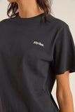 RHYTHM Logo Boyfriend T-Shirt - BLACK