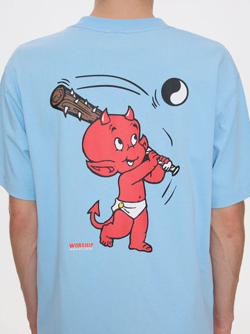 WORSHIP Belter Tee - WILLOW BLUE