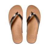 REEF Cushion Court Thongs - BLACK/NATURAL