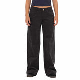 RUSTY The Secret Low Rise Wide Leg Cord Pant - VINTAGE BLACK