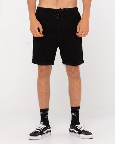 RUSTY Hooked On 18 Elastic Short - BLACK