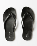 RUSTY Sandbar Ladies Thongs - BLACK/SILVER