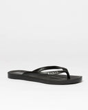 RUSTY Sandbar Ladies Thongs - BLACK/SILVER