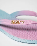 RUSTY Palm Springs Thong - FONDANT PINK/GLACIAL BLUE