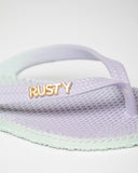 RUSTY Palm Springs Girls Thongs - PASTEL LILAC / MINT