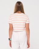 RUSTY - Camila Stripe Tee Girls - PEACH