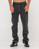 RUSTY Steven Straight Jean - STONE BLACK