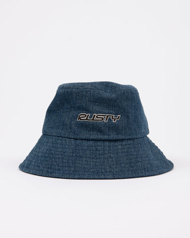 RUSTY - Miss Me Denim Bucket Hat - DEEP SEA BLUE