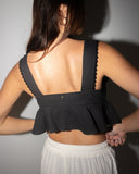 RUSTY Coco V Neck Top - BLACK