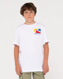 RUSTY Boys Phenom Short Sleeve Tee - WHITE