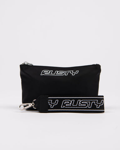 RUSTY Hollaback Nylon Pouch - BLACK
