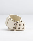 RUSTY XOXO Eyelet Belt - OFF WHITE
