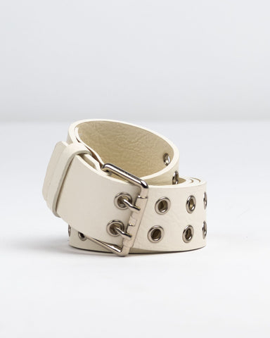 RUSTY XOXO Eyelet Belt - OFF WHITE