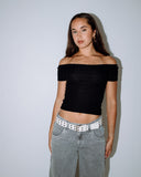 RUSTY XOXO Eyelet Belt - OFF WHITE