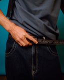 RUSTY Flip Daddy Belt - BLACK / PERSIMMON ORANGE