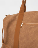 RUSTY Aria Suede Weekender Bag - TAN
