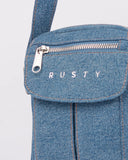 RUSTY Dusk Denim Crossbody Bag - MIDDY BLUE