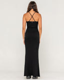 RUSTY Nicky Slip Maxi Dress - BLACK