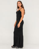 RUSTY Nicky Slip Maxi Dress - BLACK