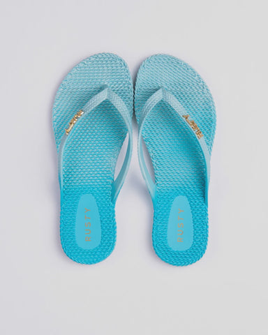 RUSTY Palm Springs Girls Thongs - PLUME / OAHU BLUE
