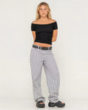 RUSTY Ciao Bella Off Shoulder Top - BLACK