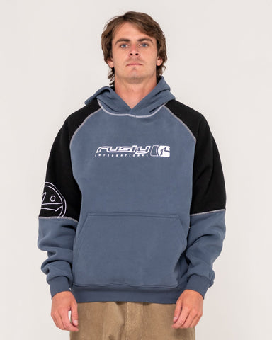 RUSTY Incognito Hooded Fleece - CHINA BLUE