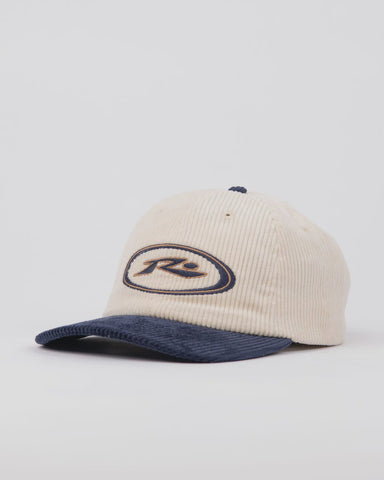 RUSTY Orbit Cord Six Panel Cap - NAVY BLUE