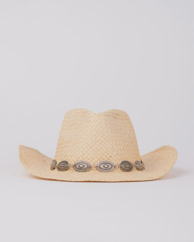 RUSTY Howdy Cowboy Straw Hat - NATURAL 1