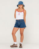 RUSTY Miss Me Denim Bucket Hat - SEA BLUE