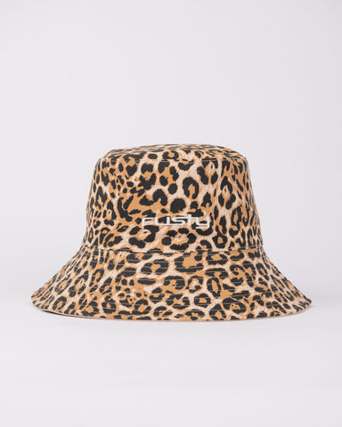 RUSTY Lennie Leopard Reversible Bucket Hat - BROWN