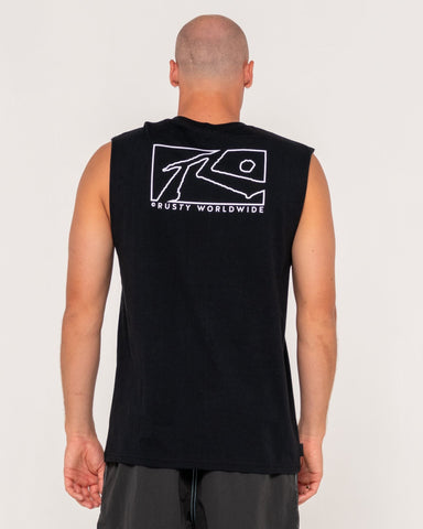 RUSTY Boxed Out Muscle - BLACK 2