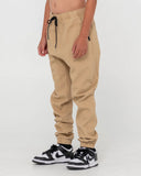 RUSTY Boys Hook Out Elastic Pant - KHAKI